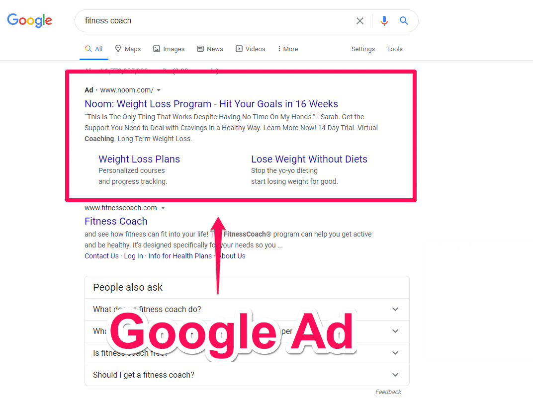 quảng cáo google search ads