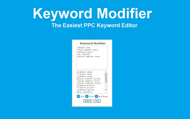 Modifier Keyword